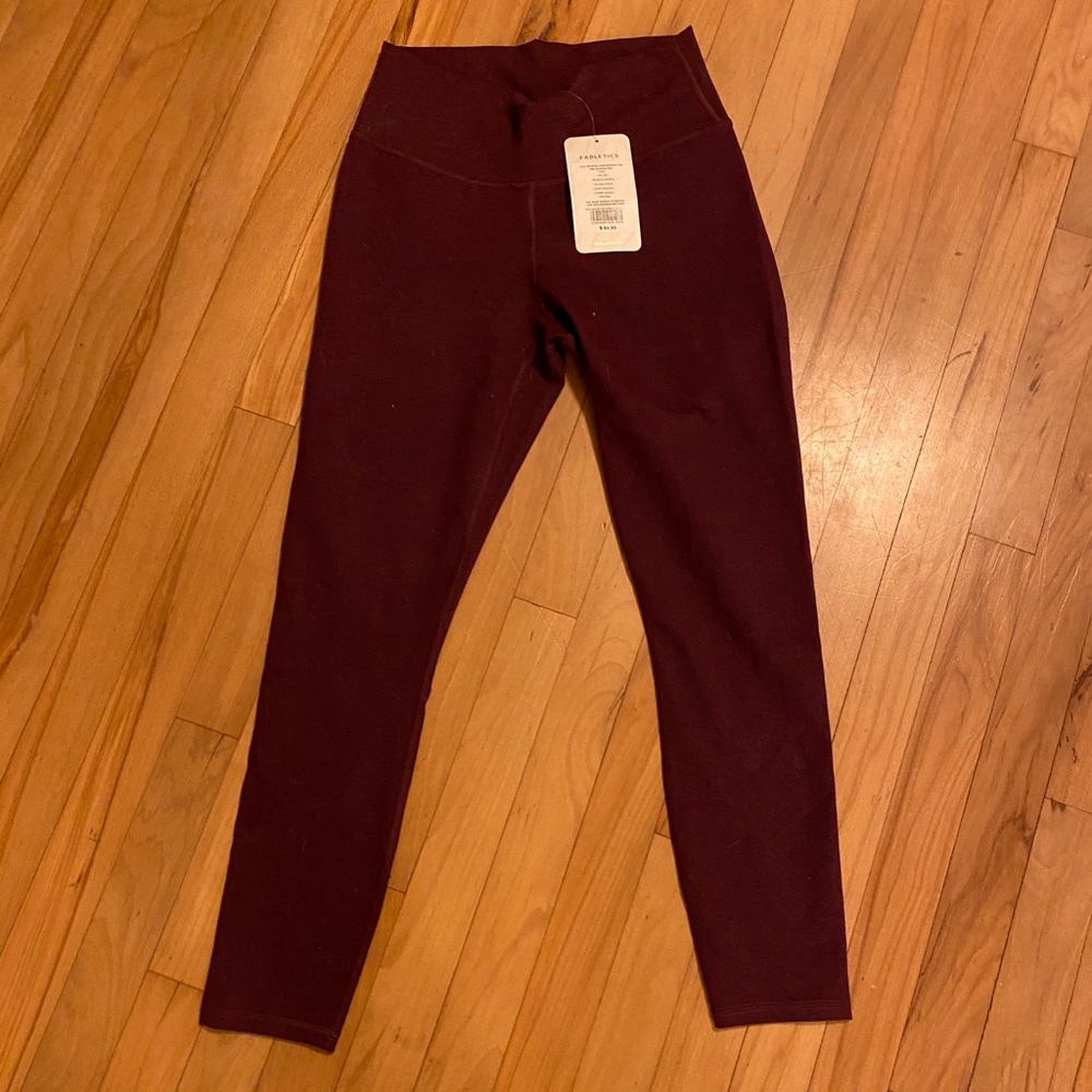 Fabletics burgundy leggings